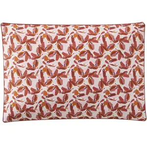 Taie d'oreiller en satin de coton rouge 65x65cm - ESSIX 65 x 65 cm pas cher
