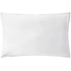 Essix Taie D'oreiller Unie En Satin De Coton Grand Hôtel Blanc Essix pas cher