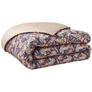 Housse de couette imprimée en satin de coton, FOLK FLOWERS Essix pas cher