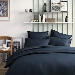 Essix Parure de lit Housse de couette 260x240 + taie carrée marine pas cher