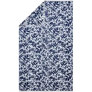 Drap De Plage En Jacquard De Coton, Brehat Bleu Marine - ESSIX pas cher