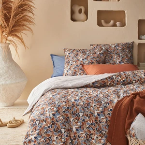 Housse de couette imprimée en percale de coton, CYCLADES Essix pas cher