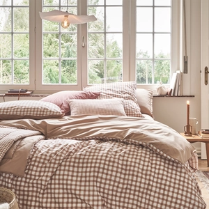 Essix Housse de couette en percale de coton beige dune 140x200 pas cher