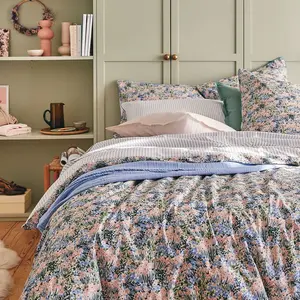 Essix Parure imprimée en percale de coton multicolore 240x220 pas cher