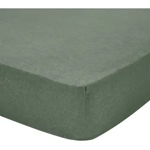 Essix Drap housse en flanelle de coton, FRISSON LICHEN, bonnet 30 cm pas cher