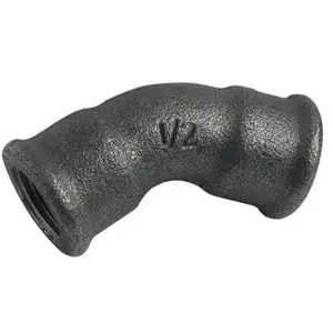 B.H. Coude Egal Fonte Noire 45° Double Femelle N° 41