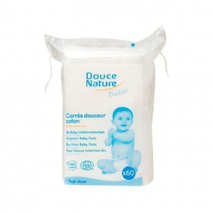 Merkloos / Sans marque Euronat Carres Douceur Coton 60 Pièces - Lot de 12 pas cher