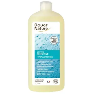 Comparateur de prix : Douce Nature - Gel douche Haute Tolérance Rose du Maroc BIO - 1 l