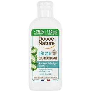 Comparateur de prix : Douce Nature Douce Nature - Deo Eco Recharge Aloe 150ml Bille 150 Ml