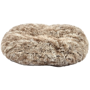 Couchage - Bobby Coussin Oval poilu Gris - 88 x 58 x 8 cm pas cher