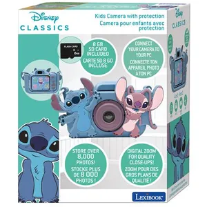 LEXIBOOK Appareil photo pour enfant avec protection 4 en 1 Disney Stitch carte mémoire pas cher