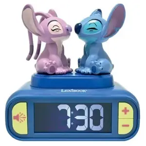 LEXIBOOK Stitch - Reveil Veilleuse Stitch Et Angel Avec Effets Sonores... pas cher