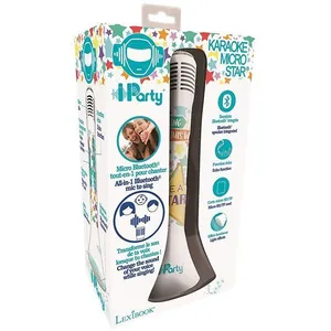Comparateur de prix : Microphone Lexibook Bluetooth IParty avec enceinte et lumières