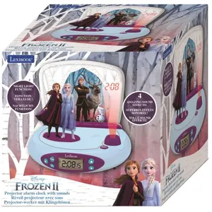 Comparateur de prix : Lexibook Réveil Projecteur Reine Des Neiges Avec Anna Et Elsa En 3d Multicolore