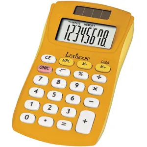 Comparateur de prix : Lexibook Calculatrice De Poche - Jaune - 8 Chiffres - Écran Solaire - Double Alimentation - Écologique Jaune