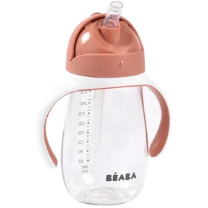Béaba Tasse paille - BEABA - 300ml - Terracotta - Etanche - Ouverture facile - Hygienique pas cher