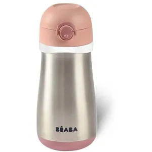 BEABA Gourde Inox D'apprentissage Nomade 350 Ml Rose pas cher