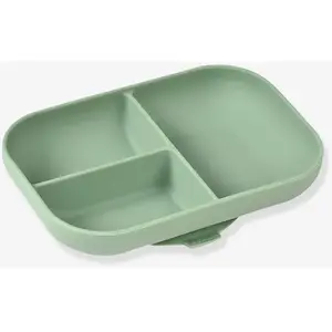 Comparateur de prix : BEABA Béaba - Assiette compartimentée en silicone Sauge taille unique