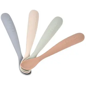 Comparateur de prix : Lot de 4 cuillères silicone 1er âge Natural set