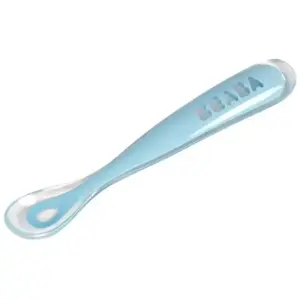 Comparateur de prix : Beaba Béaba - Cuillère 1er âge soft en silicone Bleu ciel taille unique