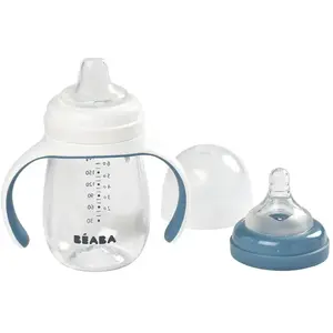 Comparateur de prix : Béaba Beaba Biberon D'apprentissage 2 En 1 210 Ml - Windy Blue - Beaba