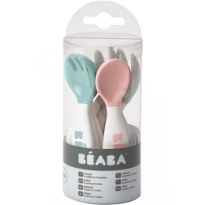 Comparateur de prix : Lot De 10 Couverts Ergonomiques 2e Âge Beaba Old Pink/ Airy Green/ Light Mi