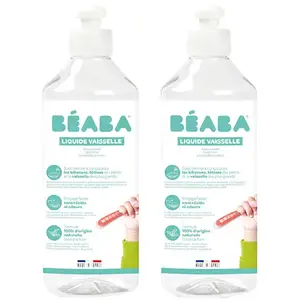 Comparateur de prix : Béaba Nettoyants Liquide Vaisselle Sans Parfum Lot de 2 x 500ml