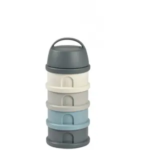 Comparateur de prix : Béaba - Boîte doseuse - 4 compartiments Mineral grey/blue - Béaba