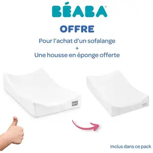 Comparateur de prix : BEABA, Matelas à langer Sofalange + Drap housse éponge non imperméable, blanc