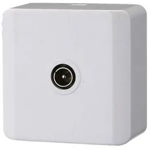 Prise TV simple en plastique blanc brillant pas cher