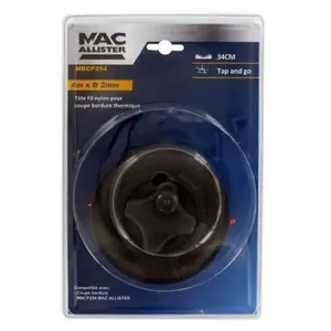 Tête de coupe bordures Ø34 cm fil Ø2 mm Mac Allister pas cher