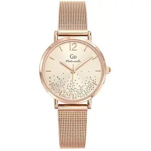 Go Mademoiselle Montre pour femme 695434 en acier doré rose pas cher