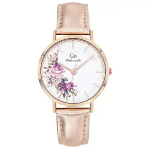 Montre Femme Go Mademoiselle Fleurs  - 699594 Bracelet  Doré rose pas cher