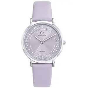 Montre femme Go Mademoiselle - 699543 Bracelet Cuir Violet pas cher