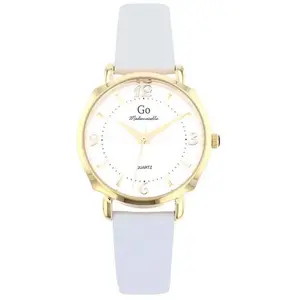 Montre femme Go Mademoiselle - 699622 Bracelet Cuir Blanc pas cher