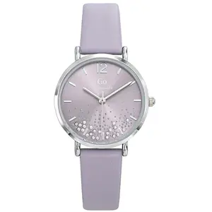Go Mademoiselle Montre pour femme 699456 avec bracelet en cuir violet pas cher