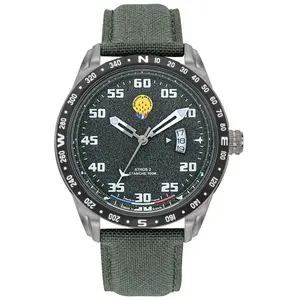 Patrouille de France Montre Athos 2 - Dateur - Tissu Kaki pas cher