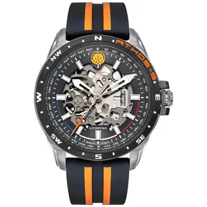 Patrouille de France Montre Athos 5 - Silicone Noir et Orange pas cher