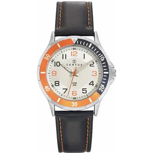 Certus Montre Garçon Certus 647524 - Bracelet Cuir Noir pas cher