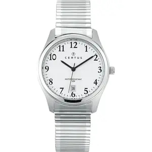 Certus - 615773 - Montre Homme - Quartz Analogique - Cadran Blanc - Bracelet Acier ArgentVendu paramazon