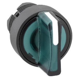 Schneider Harmony tête de bouton tournant lumineux - 3 positions Ø22 - vert - ZB5AK1333