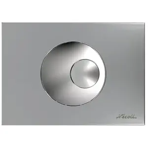 Plaque de commande NICOLL Double volume - Chromé velours et brillant -... pas cher