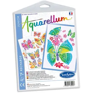 Gioco Pennello Magico SentoSphère AQUARELLUM JUNIOR Papillons - Kit Peinture Magique Enfants Dès 5 Ans - Fabriqué En France Kit Artistique 5 Ans