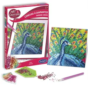 Sentosphere ART &AMP; CREATION - CANEVAS A DIAMANTER - PAON - BIL pas cher