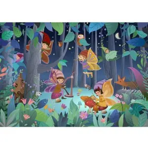 Comparateur de prix : Puzzle 2 x 24 pièces avec Poster : Elfes et Fées Sentosphere-7703