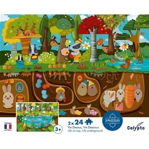 Comparateur de prix : Calypto By Sentosphere - Puzzle 24 Pieces X 2 - Vie Dessus Vie Dessous