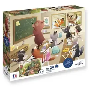 Comparateur de prix : Puzzle 2 x 24 pièces - Vive l'Ecole