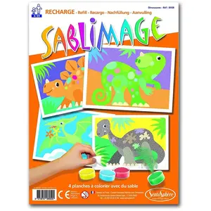 SentoSphere Sablimage Recharge de 4 planches : Dinosaures Sentosphère pas cher