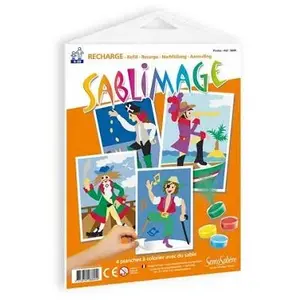 Sablimage - Recharge de 4 planches Pirates - SENTOSPHERE - Pour Enfant à partir de 4 ans pas cher