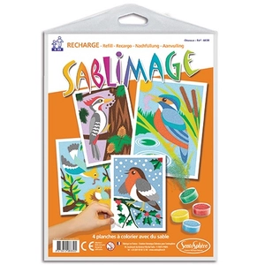 SentoSphere Sentosphère Sablimage - Recharge de 4 planches : Oiseaux pas cher